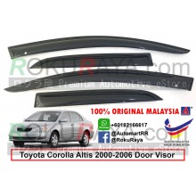Toyota Corolla Altis (9th Gen) 2000-2006 AG Door Visor Air Press Wind Deflector (Small 7cm Width)